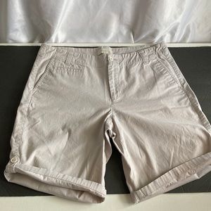 Talbots Roll Up Khaki Shorts Size 12